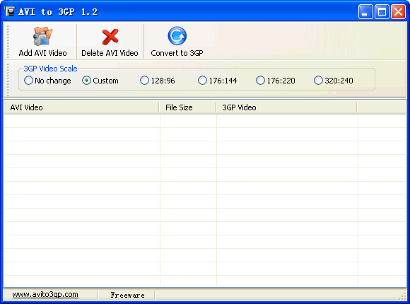 Screenshot for AVI to 3GP 1.4